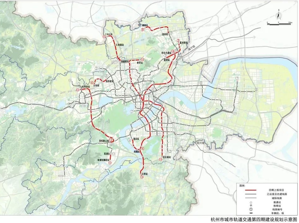 杭州地铁四期正式获批! 萧山涉及31.7公里，设置站点21个